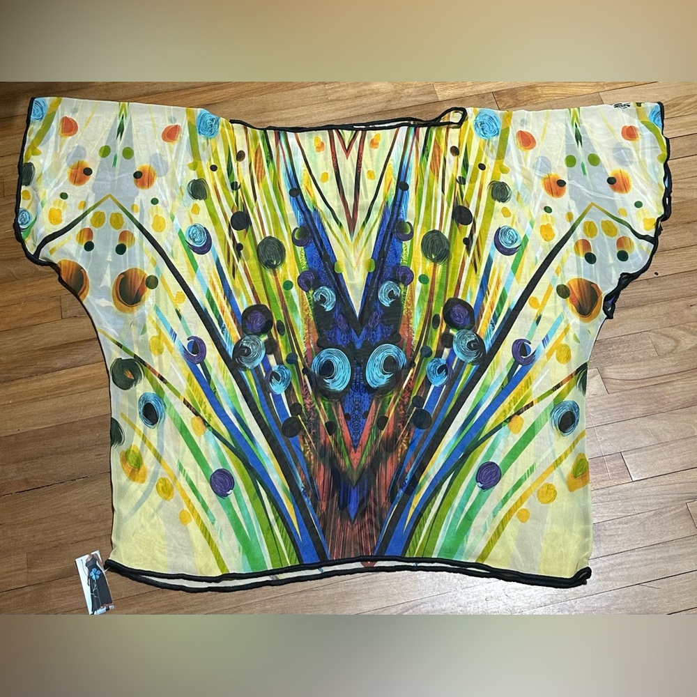 NWT ABSTRACT SHEER TOP